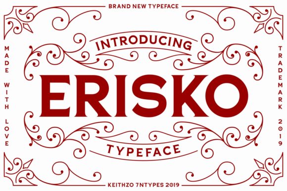 Erisko: A Vintage Script Typeface for Digital Branding