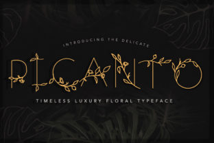 Picanto: A Floral Script Font for Editorial Design