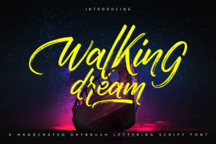 Walking Dream Font Review: A Bold Brush Typeface for Brand Design