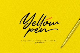 Yellow Pen Script: A Handwritten Font for Crafters and Sellers